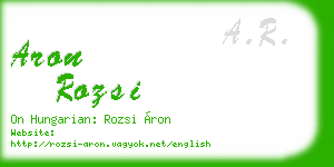 aron rozsi business card